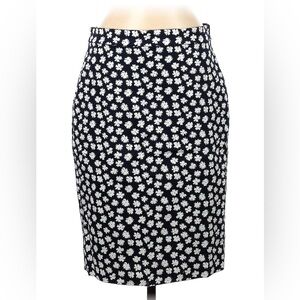J CREW No 2 Pencil Skirt in Navy White Floral Print Size 12 NWT